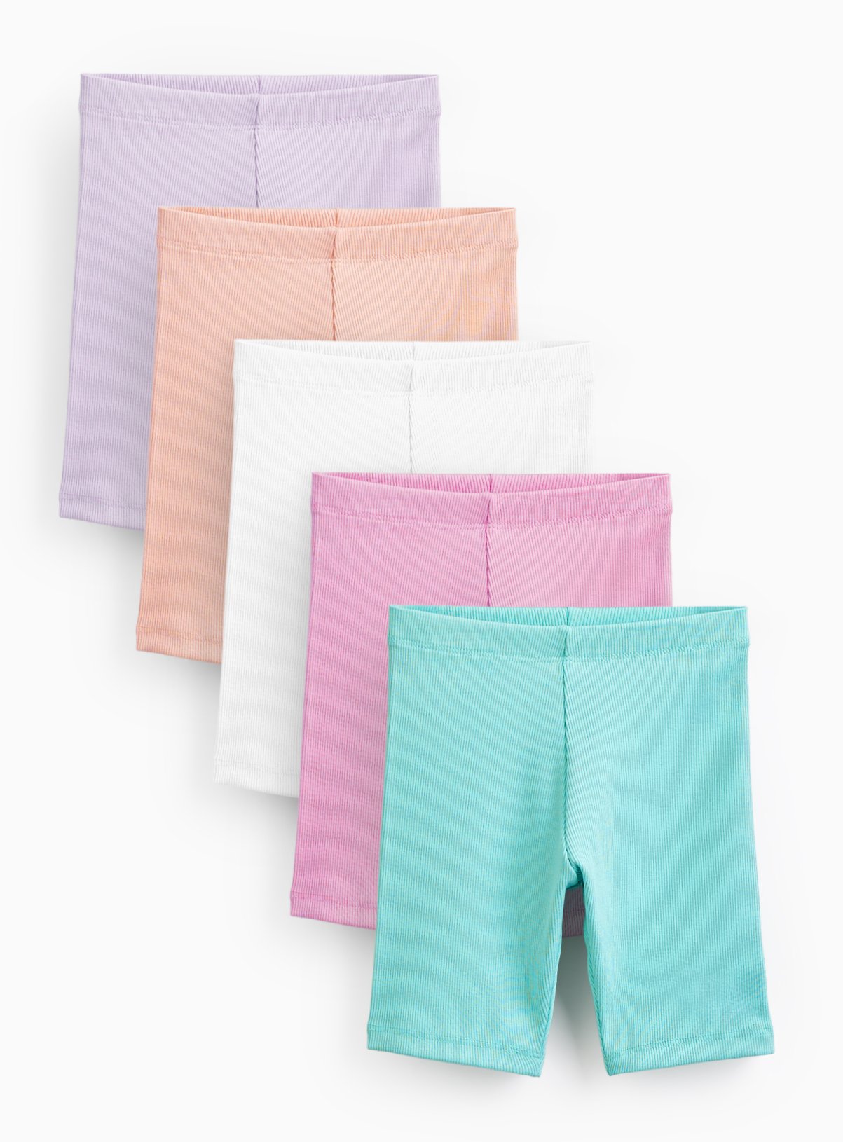 Assorted Colours Cycle Shorts 5 Pack 12 years - Image 1 thumbnail
